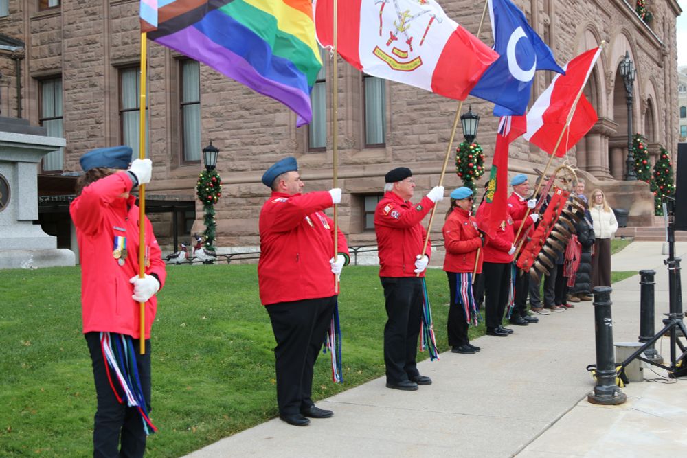 Métis Nation of Ontario's Louis Riel Day Flag Raising Ceremony at Queen's Park in Toronto. 