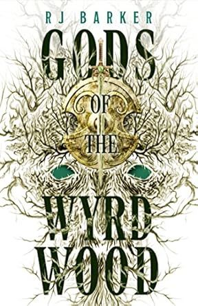 The Cover of Gods of the Wyrdwood with a creepy face looking out at you.