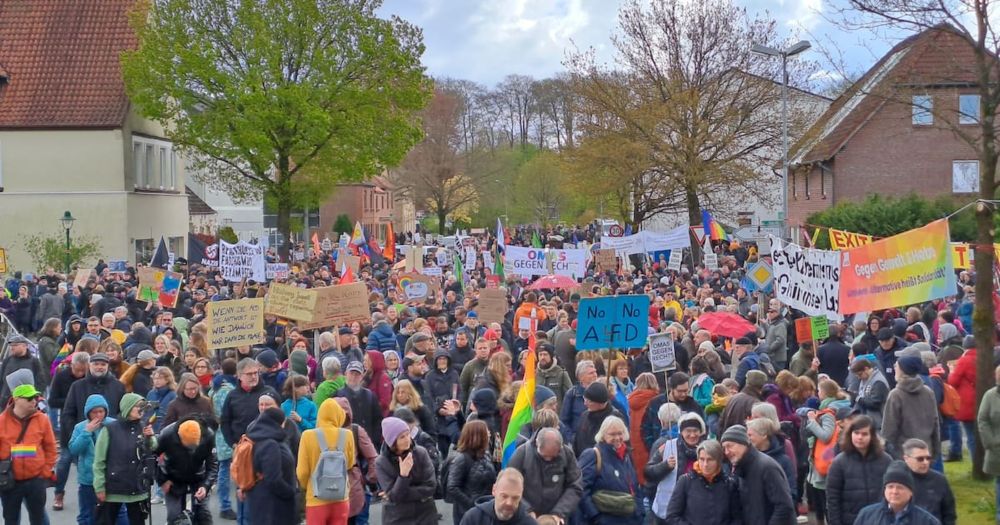 Protestaktion gegen AfD in Unterlüß gestartet