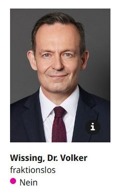 Bild von Volker Wissing (fraktionslos)
Abstimmung: Nein
