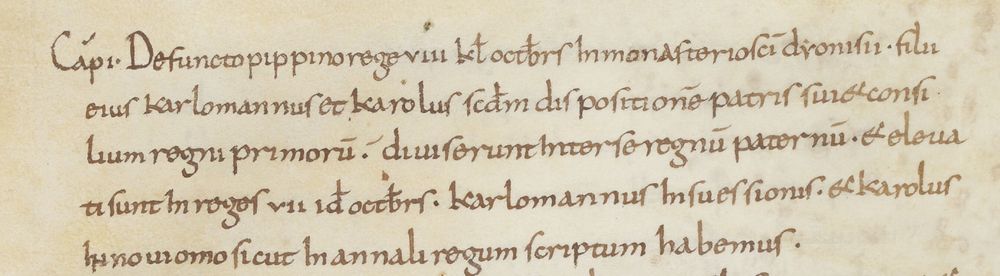 extract from Carolingian manuscript