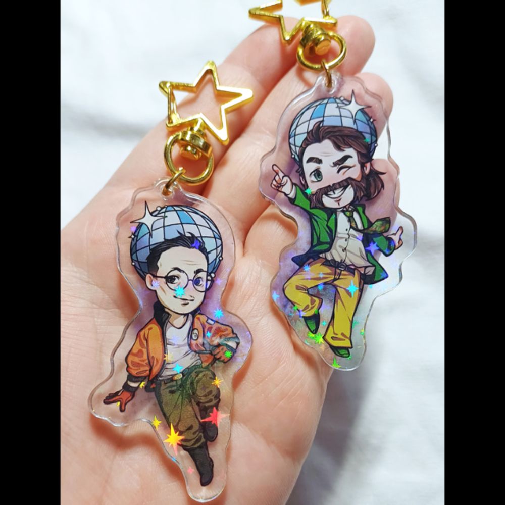 Harry and Kim Holographic Keychain Charms (Acrylic) - Pumme's Ko-fi Shop