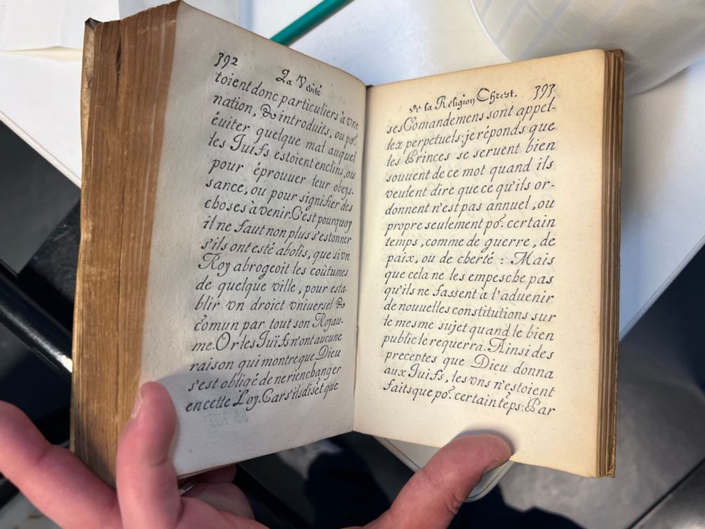 Double page de texte