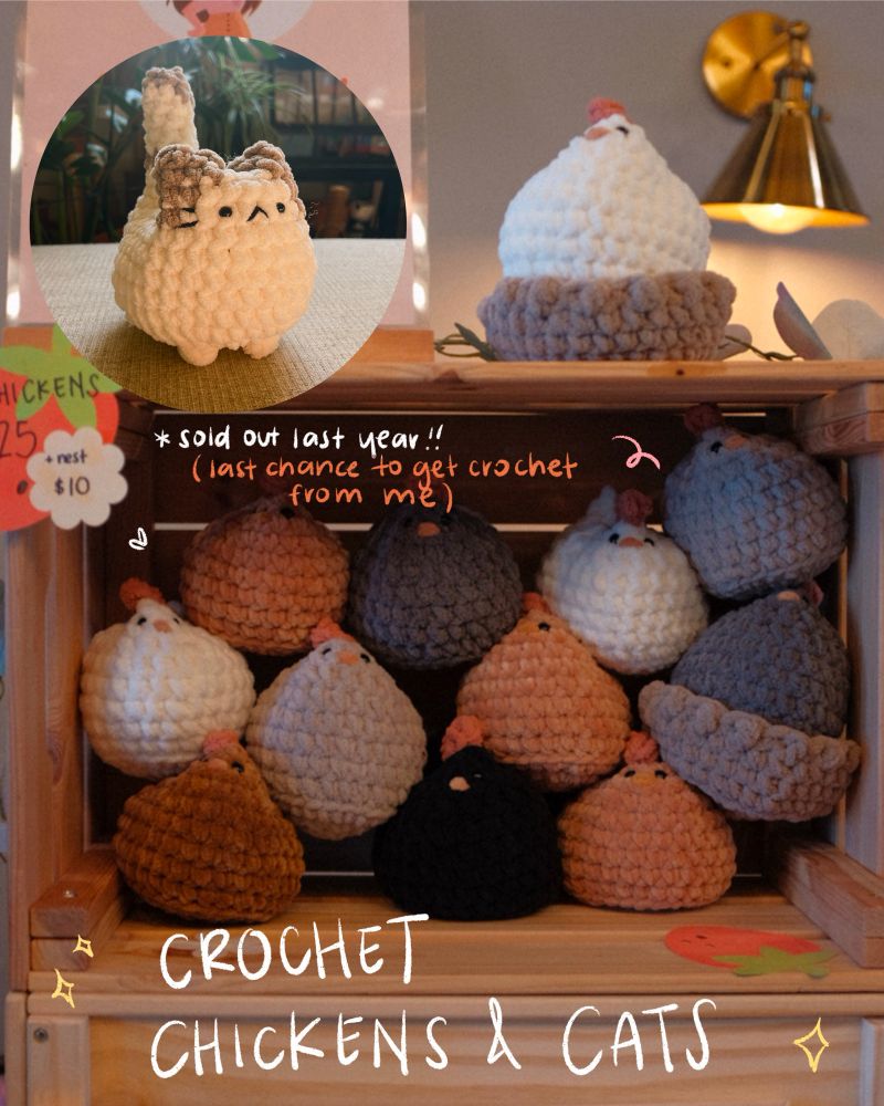 Crochet chickens