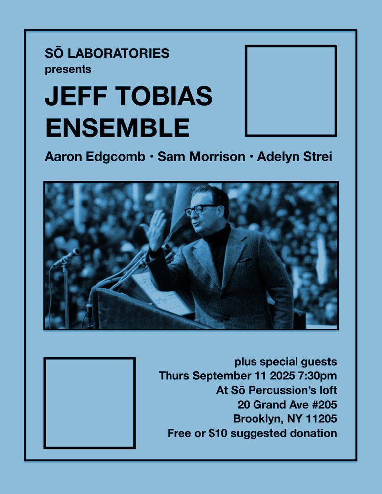 flyer for a show on Sept 11 for Jeff Tobias Ensemble