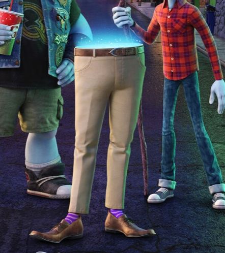 The Lightfoot brothers and their father's disembodied legs in ONWARD