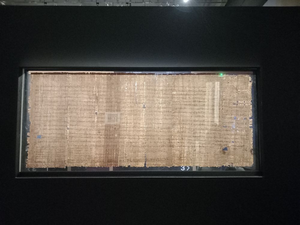 Back of the previous showing how thin the papyrus is, and the original charters