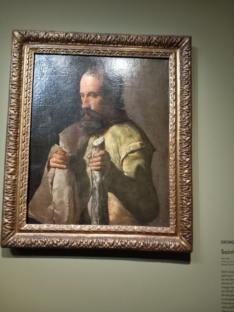 Saint James the Less with a fur stole and a walking pole