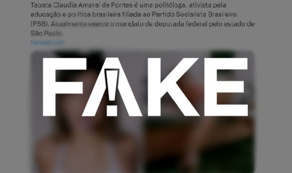 Fotos de Tabata Amaral em pose sensual são falsas; imagens foram criadas com deepfake