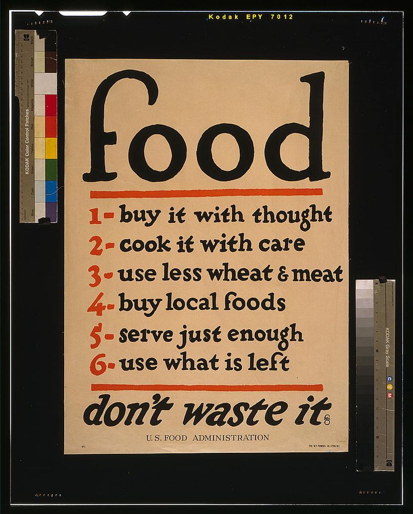 WWII food conservation poster