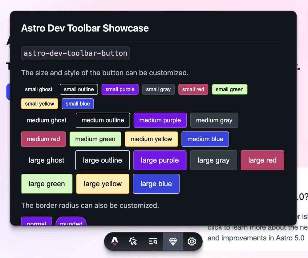 Astro Dev Toolbar Showcase Screenshot