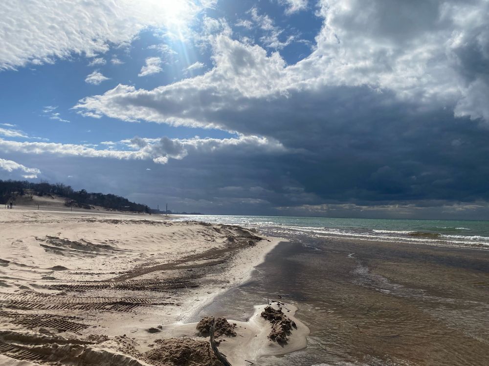 An image taken on the coast of Lake Michigan.