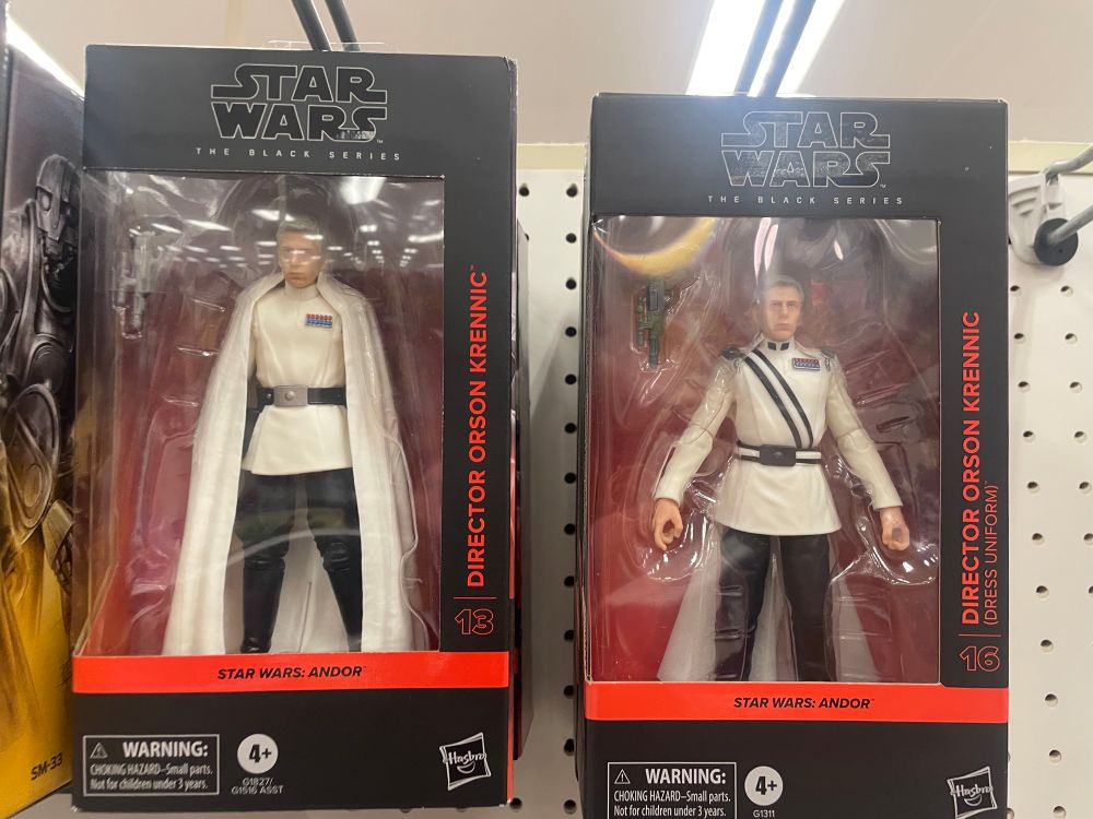 Director Orson Krennic and Director Orson Krennic (Dress Uniform) Black Series figures 
