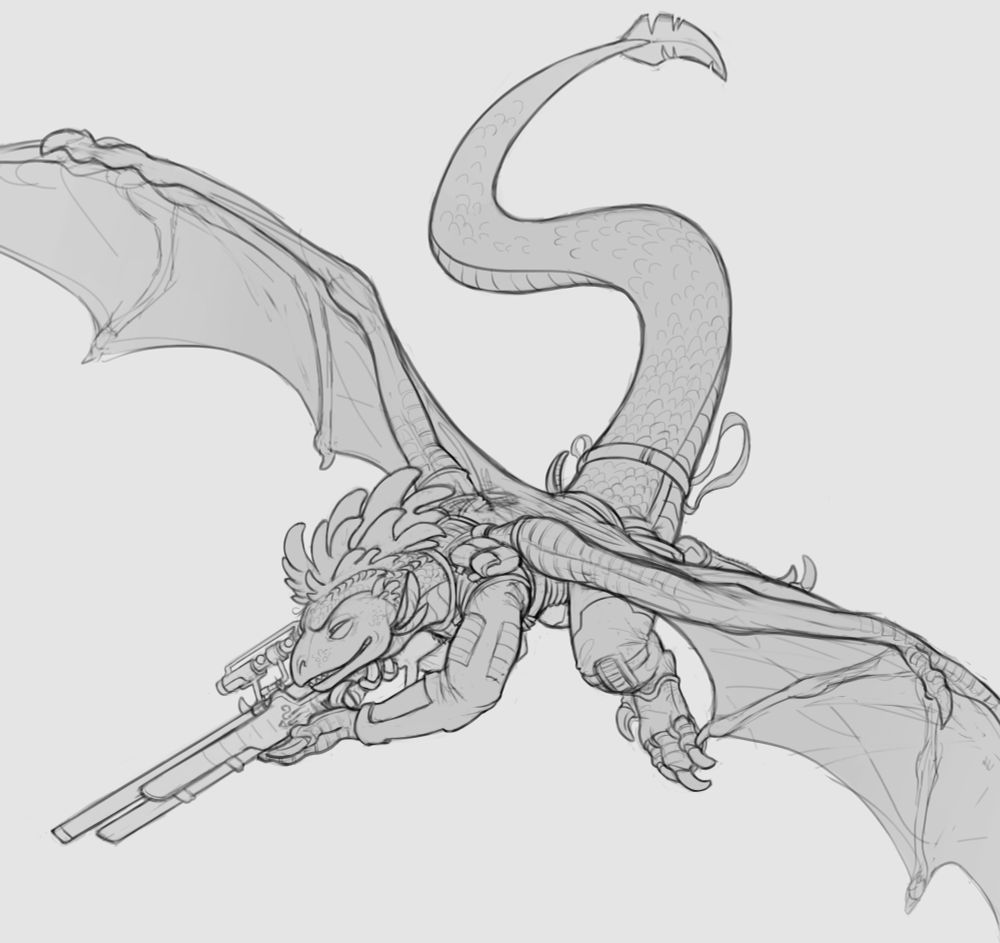 Tarkk the Drakk has got a target in his sights, but is snipin' a good job, when you are also doing the flying?