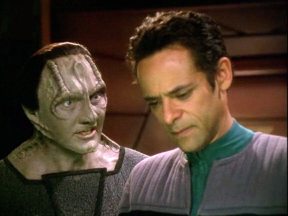 Dr. Julian Bashir and his friend Garak the tailor from Star Trek: Deep Space Nine