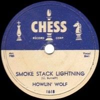 Pic of old 45rpm, Chess Records, Howlin' Wolf, "Smoke Stack Lightening." 
