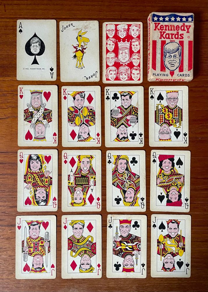 A pack of Kennedy Kards - scheduled for release in 1963 but held back due to the assassination. No, the other joker isn’t Oswald 