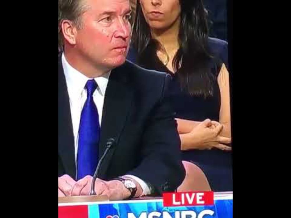 A White House adviser Zina Bash throwing up the “white power” sign during the Kavanaugh hearings.