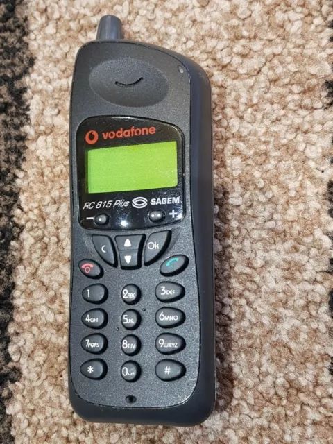 A Sagem RC 815 mobile handset locked to Vodafone UK. Terrible phone, couldn't send a text message to a number from the directory, number had to be manually entered unless it was a reply