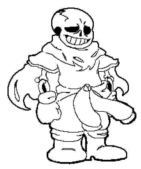 Sans from the hit Undertale AU, Dusttrust standing against a white background. He looks devoid of any optimism as his cape and his brother's sleeves sway in the wind.