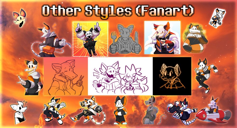 This final section features different renditions of my character done by multiple different artists across the internet! I'll list their names as follows.

rekkadraws, frixen__, evilredyoshis, redmatazz11_red, sacuniUltimate, Artkid_hapeu, GrapePixelArt, stellardee, Saruky__, bluemeows_, fluffyhairs, _liquidmercury, chesquik, KOLSANART, PincerProd, bottle_cool, pabloincosmo, RiverMusic, & Dividedraws (RIP)