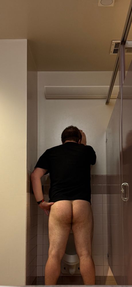 Me with my pants down at a urinal at work