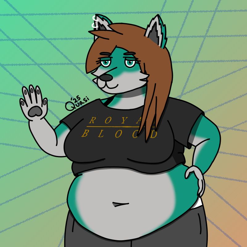 portrait of an anthro wolf