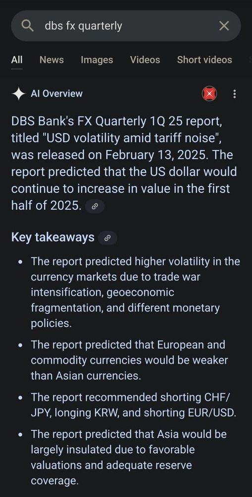 google search of dbs fx quarterly