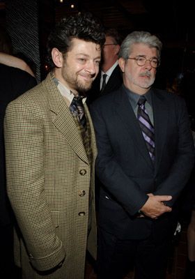 Andy Serkis y George Lucas antes de separarse.