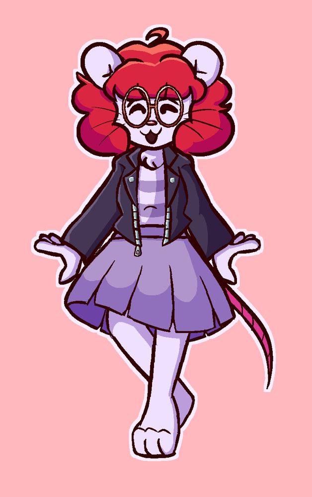 Brooke's Mouse sona smiling towards the camera