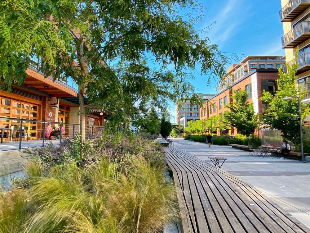 Pedestrian street in the Slabtown district of Portland.