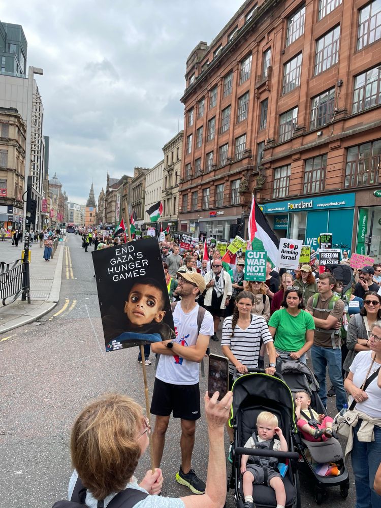 Photo of national demonstration in Glasgow to end the genocide in Gaza