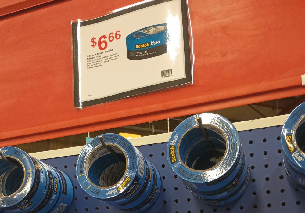 Blue Tape on sale for $6.66