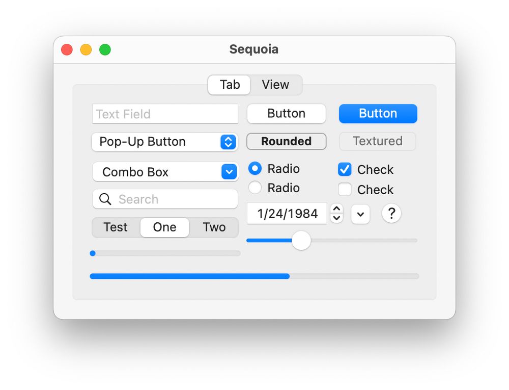 macOS 15 Sequoia UI controls in a window.