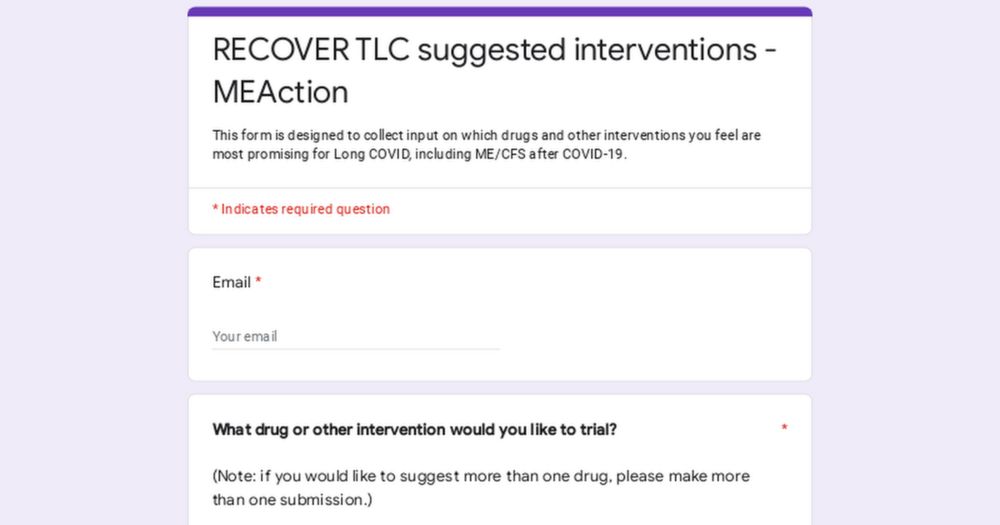 RECOVER TLC suggested interventions - MEAction