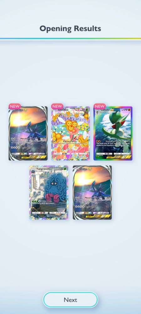 My card pulls in Pokémon TCG pocket