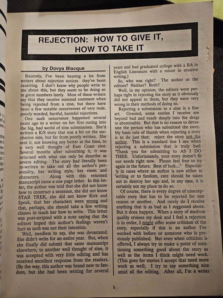 Photo of an article on how to take rejection.