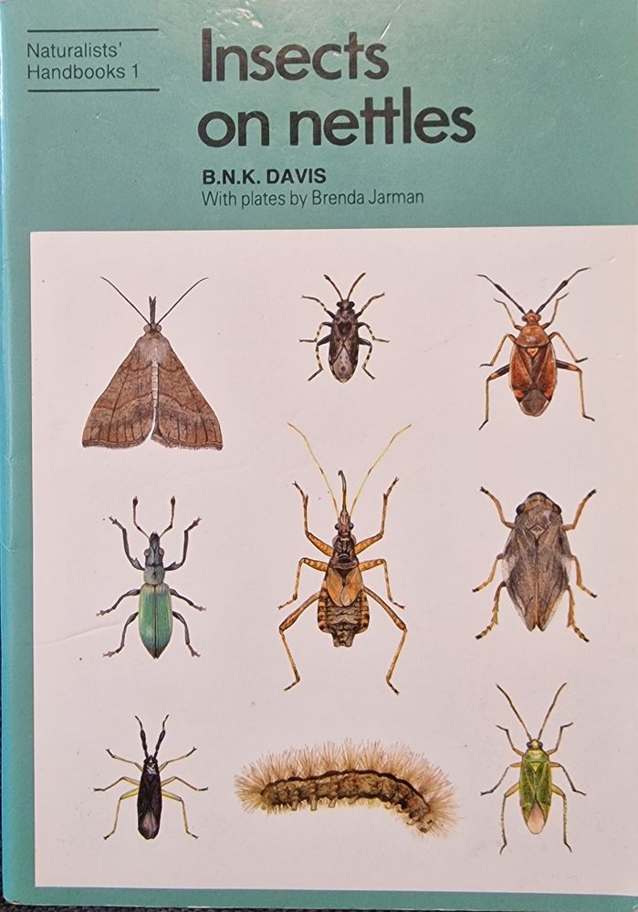 Book cover: insects on nettles by B. N. K. Davis with plates by Branda Jarman, Naturalists handbook 1