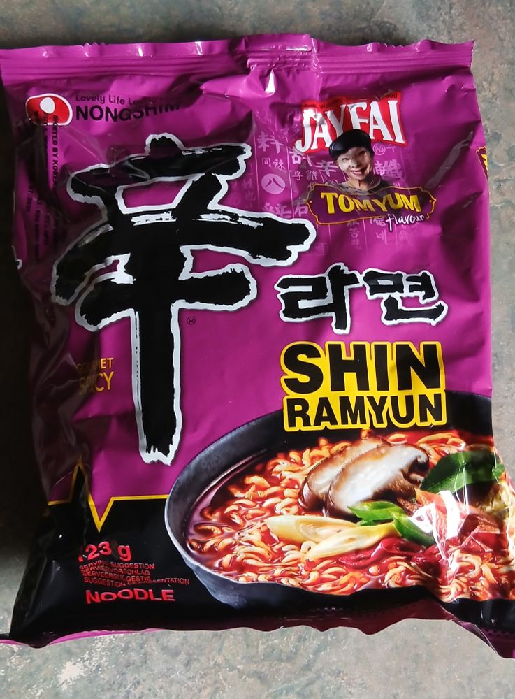 Tom Yum flavoured Shin Ramyun instant noodles