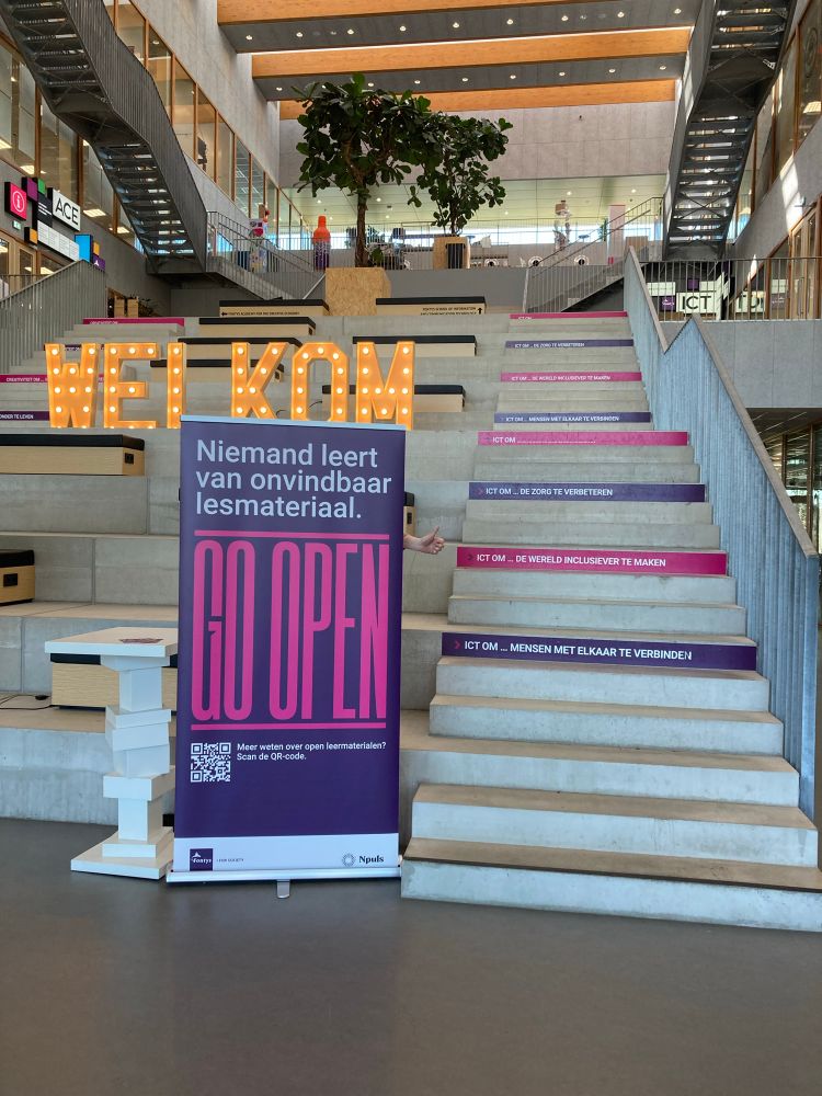 A banner with the text: Go open. Nobody learns from unfindable learning resources. 