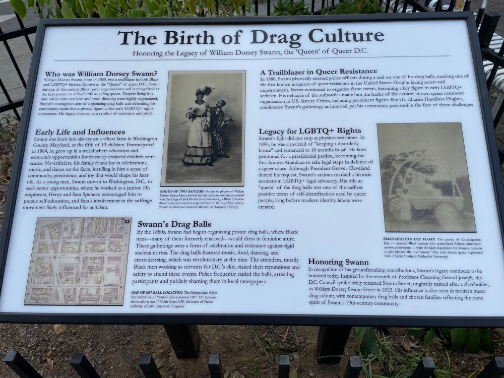 The plaque, at the park at Swann St & New Hampshire in DC. 