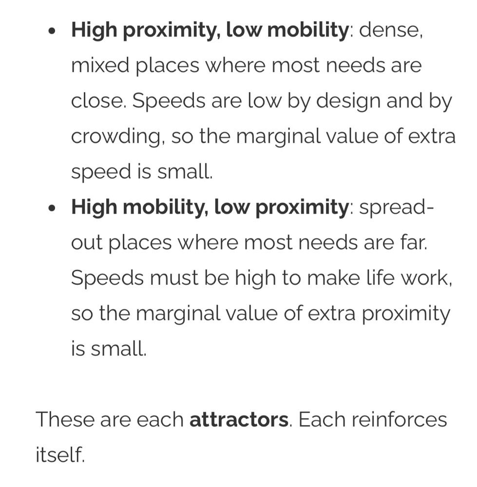 What we mean be high proximity/low mobility verses high mobility/low proximity.