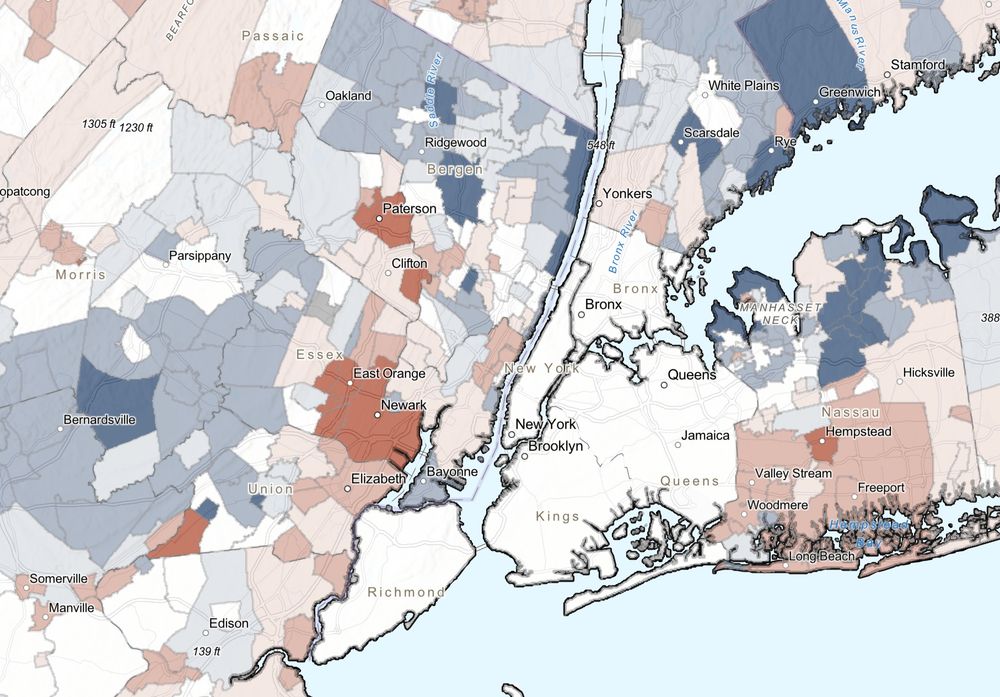 Tax base fragmentation in the NYC region