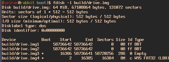 fdisk -l output of a 64MB disk image with a 28GB empty partition

i may have done a *minor* MBR abuse