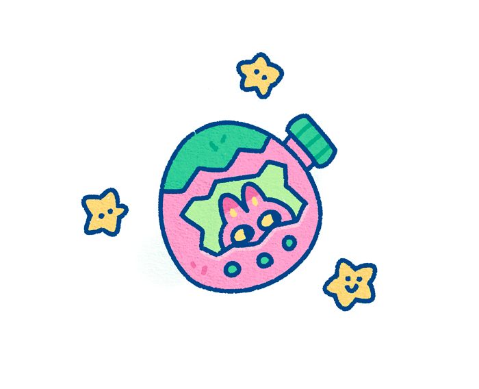 doodle of the new tamagotchi paradise
