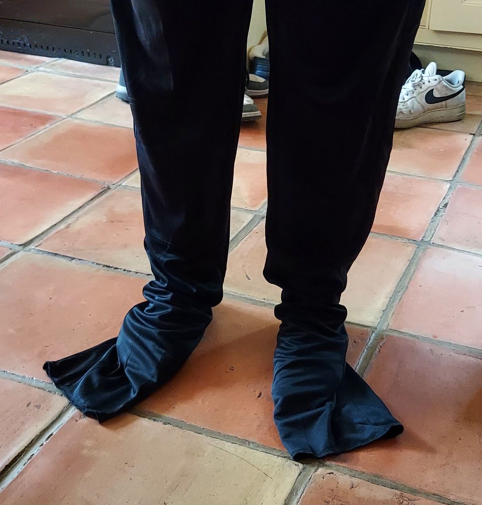 Cricket trousers, around a foot too long