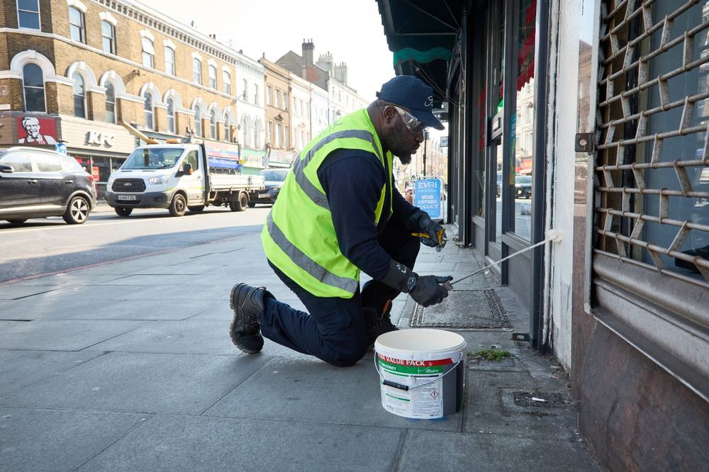 Clearing graffiti in Camberwell