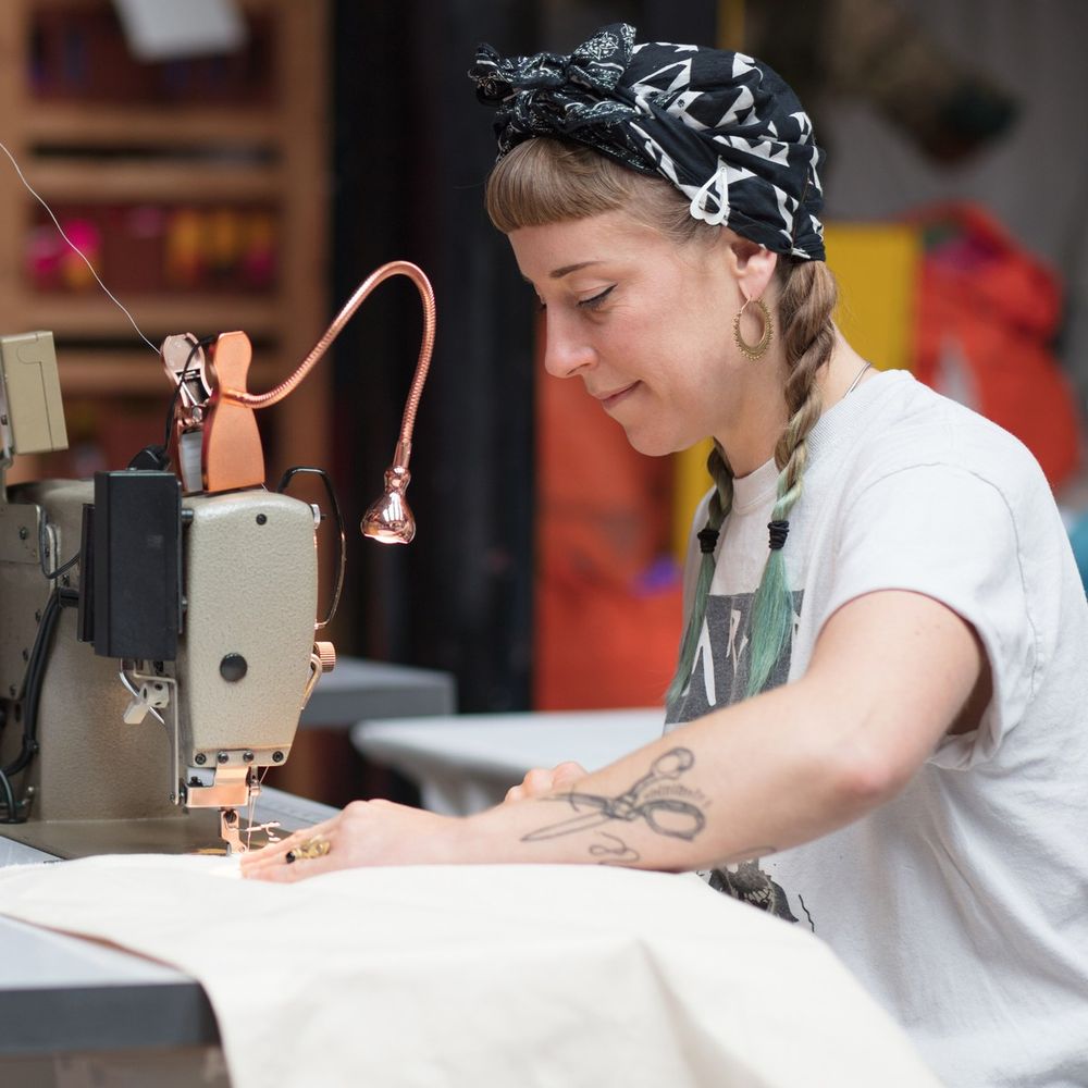 Sewing with a sewing machine