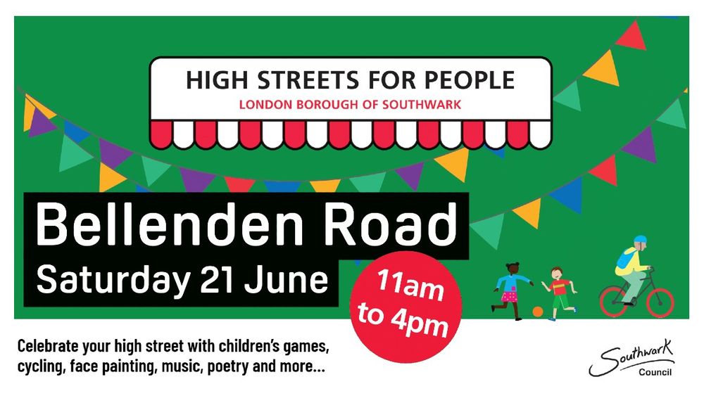 High Streets for People - Bellenden Road, 21 June, from 11am