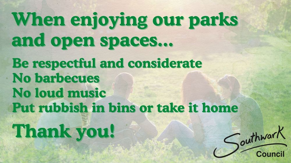Advice for enjoying the parks and open spaces in Southwark